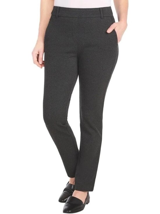 Dalia Pants - NWT Dalia Women's L Mid Rise Narrow Leg Pants  Tummy Control Pull on G2105
